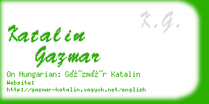 katalin gazmar business card